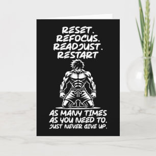 Tarjeta Reajustar reenfoque - Gimnasio, Hustle, Éxito