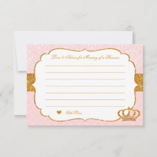 Tarjeta Real de Consejos Rosa y Oro para Princesas