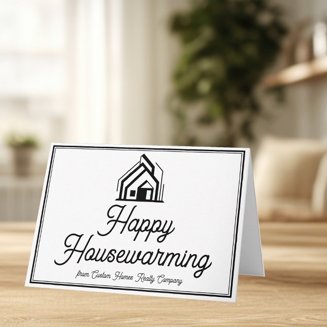 Tarjeta Real Estate Company Custom Logo Elegant Realtor (Subido por el creador)