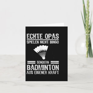 Tarjeta Real Grandpa Spielen Nicht Bingo Special Badminton