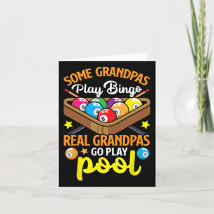 Tarjeta Real Grandpas Funny Pool Player Billiards Billiard