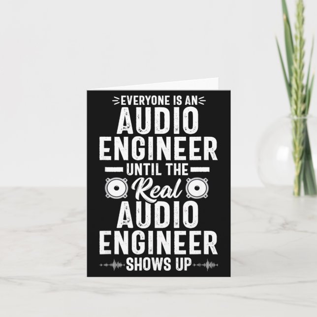 Tarjeta Real O Engineer Sound Engineering Funny Quote  (Anverso)