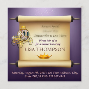 Tarjeta real Princesa Real CHICA Baby Shower
