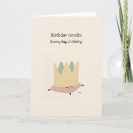 Tarjeta Realeza de Cumpleaños Responsabilidad Diaria Coron