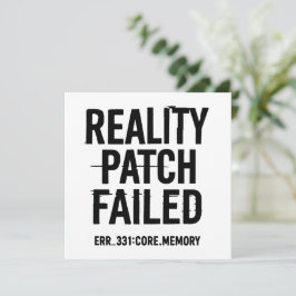 Tarjeta Reality Patch Falló - Tipografía con Fallos