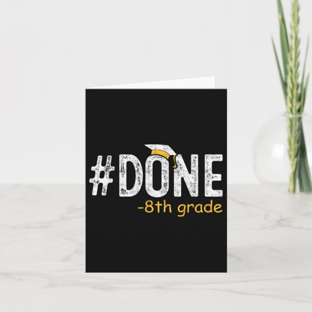Tarjeta Realizado 8º Grado Graduación Regalos Octavo Grado (Anverso)