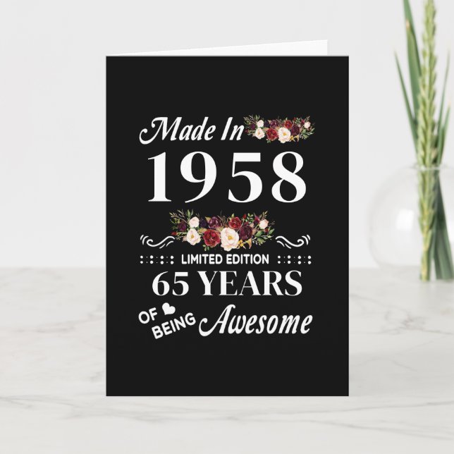 Tarjeta Realizado En 1958 Edición Limitada 65 Años De Pres (Anverso)
