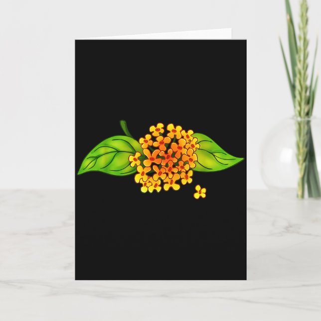 Tarjeta Realmente me gusta el té de flores de Osmanthus en (Anverso)