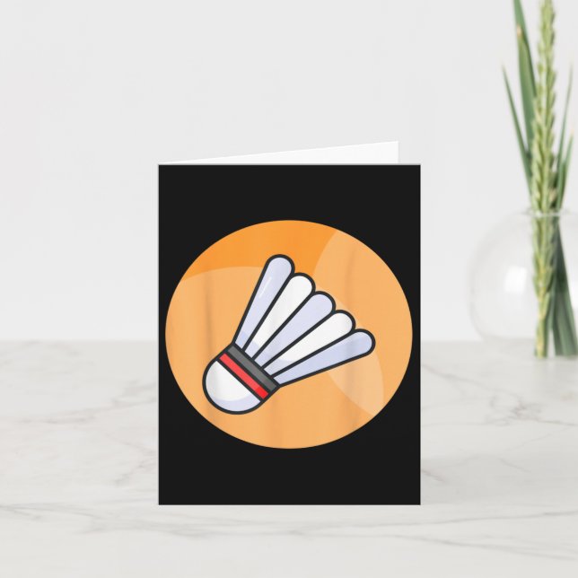 Tarjeta Realmente me gusta el volante de bádminton 5  (Anverso)