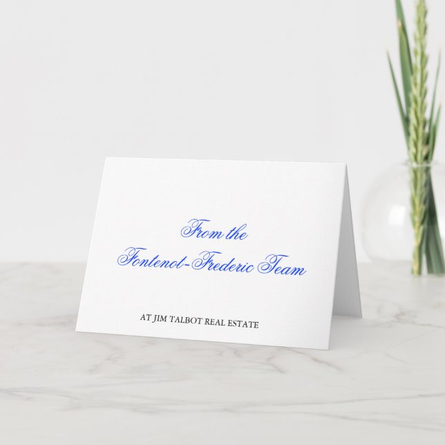 Tarjeta Realtor blank notecard (Anverso)