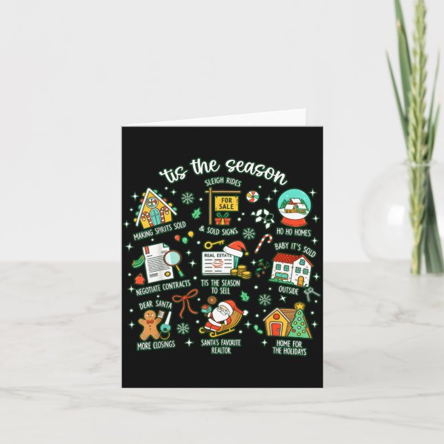 Tarjeta Realtor Christmas Realtor Christmas Real Estate Ch (Anverso)