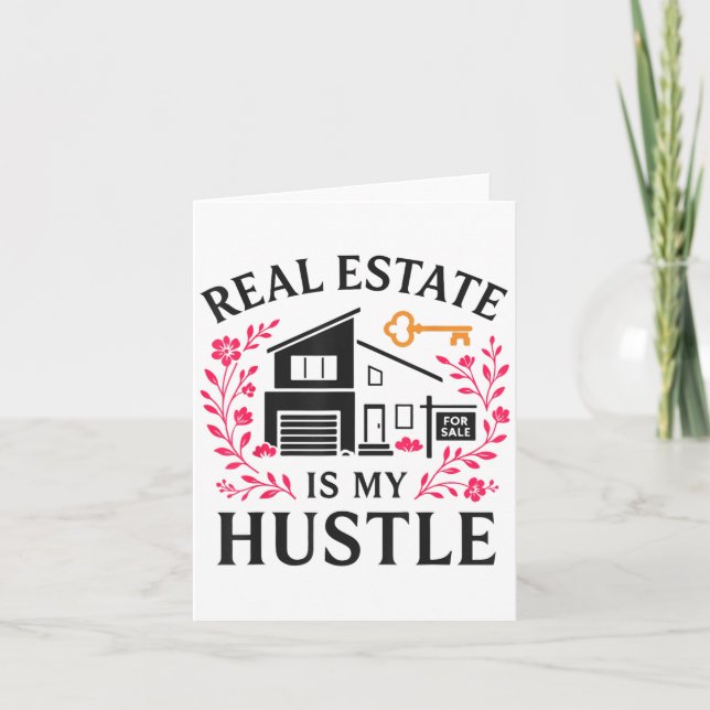 Tarjeta Realtor Real Estate Is My Hustle  (Anverso)
