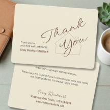Realtor to Client | Minimalist Script Thank You 