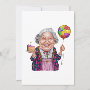 Tarjeta Rebanada de pastel de cumpleaños de Nana humorísti