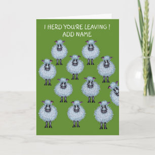 Tarjeta Rebaño de ovejas saliendo
