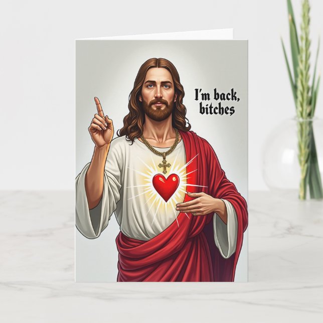 Tarjeta Rebel Icon Funny Message Card (Anverso)