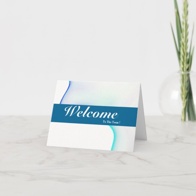 Tarjeta Recepción a la insignia azul mínima blanca del (Anverso)