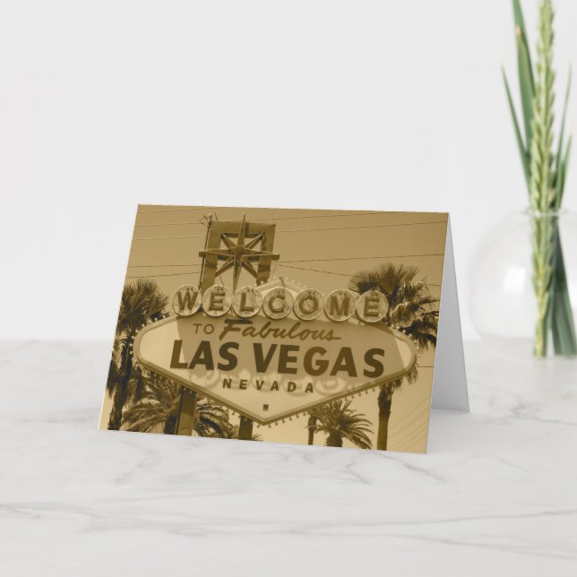 Tarjeta Recepción a Las Vegas fabuloso (Anverso)