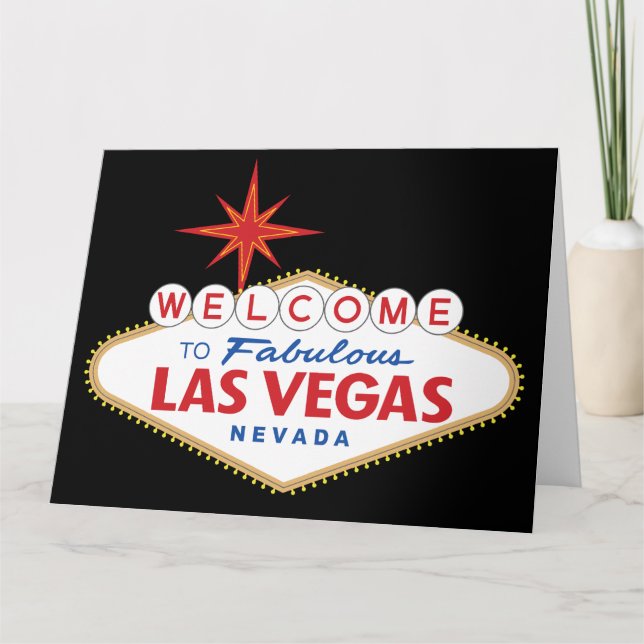 Tarjeta Recepción a Las Vegas fabuloso, Nevada (Anverso)