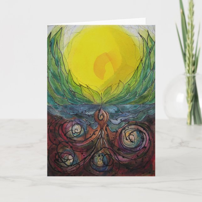 Tarjeta Recepción cálida Notecard (Anverso)