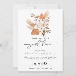 Tarjeta Recepción de Boda de Terracota Rustica Pampas