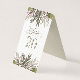 Tarjeta Recepción de bodas con botánicos apagados