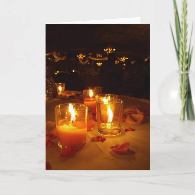 Tarjeta Recepción iluminada por velas (Anverso)