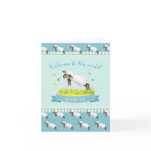 Recepción linda del cordero al recién nacido de la