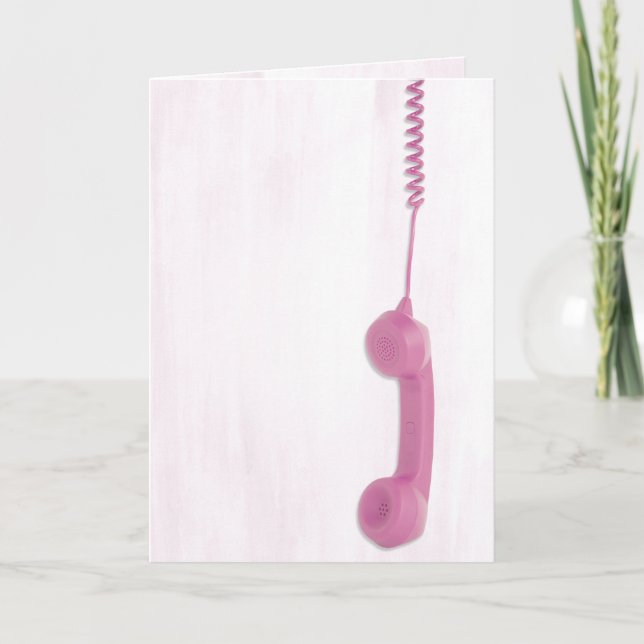 Tarjeta receptora de teléfono rosa de dangling (Anverso)