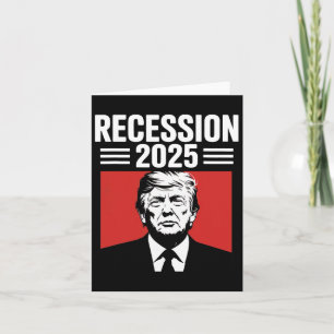 Tarjeta Recesión 2025 gracias a Trump irónico cómico