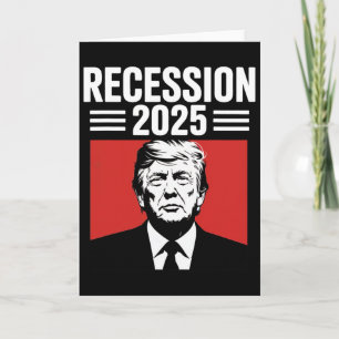 Tarjeta Recesión 2025 Gracias Trump Irónico Político Diver