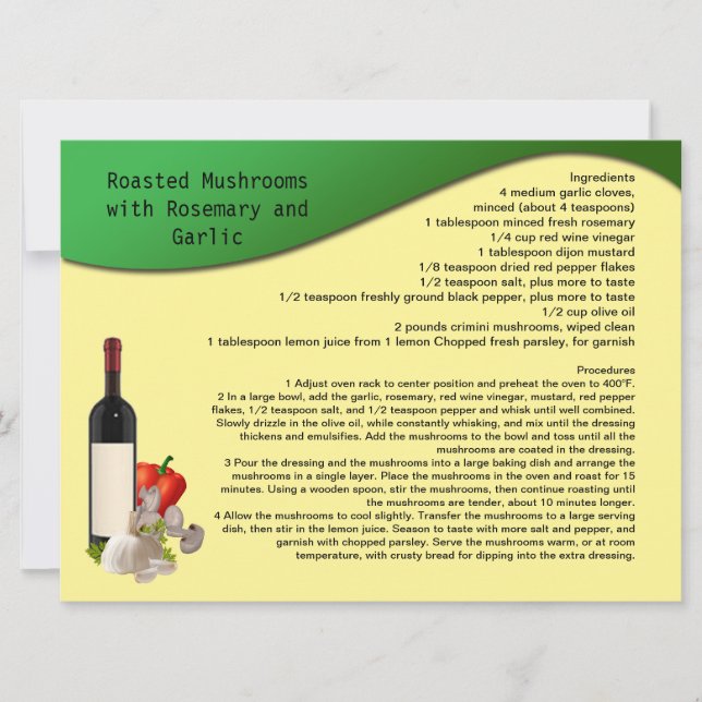 Tarjeta receta (Anverso)