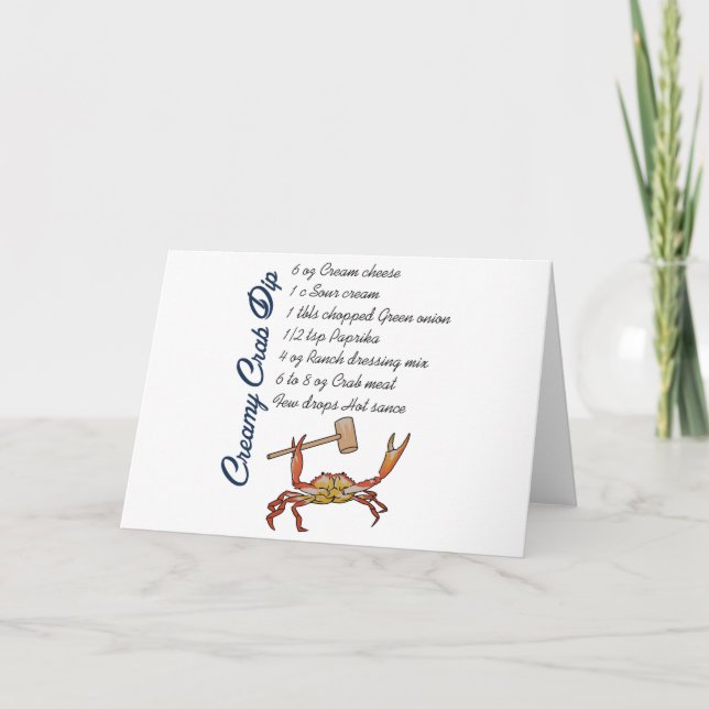 Tarjeta Receta de salsa de cangrejo (Anverso)