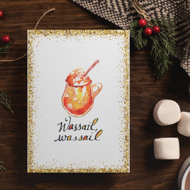 Tarjeta Receta de Wassail de oro tradicional de mano (Subido por el creador)