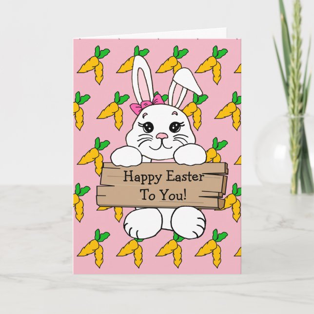 Tarjeta Receta personalizada de pascua feliz y huevos perd (Anverso)