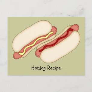 Tarjeta recetada Hotdog