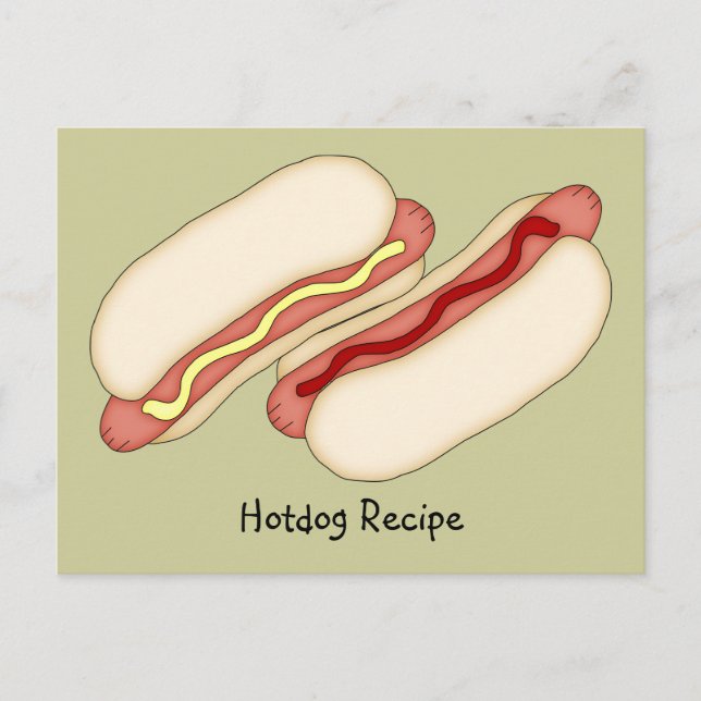 Tarjeta recetada Hotdog (Anverso)