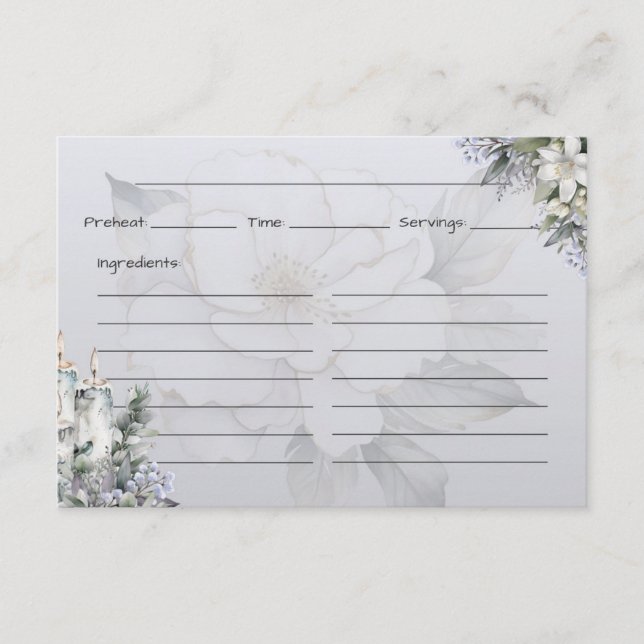 Tarjeta recetaria básica de elegancia (Anverso)