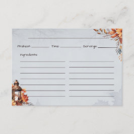 Tarjeta recetaria básica fácil de usar