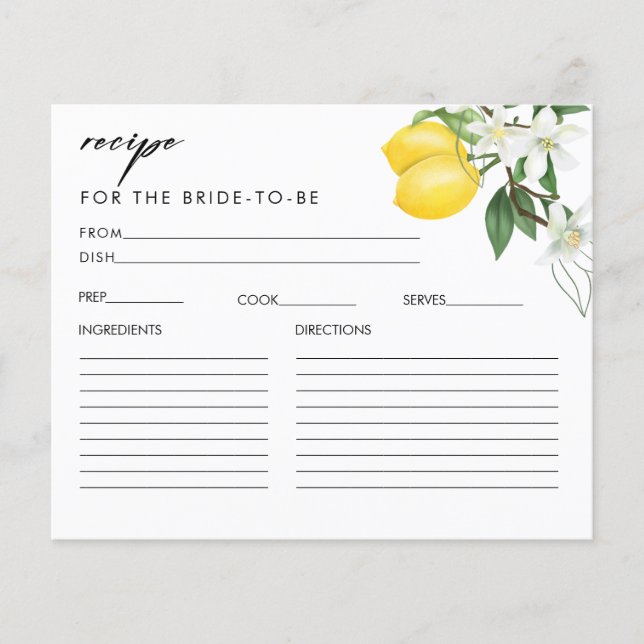 Tarjeta recetaria principal para la ducha de brida (Anverso)