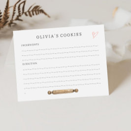 Tarjeta recetaria simple para Personalizados