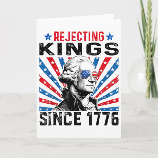 Tarjeta Rechazando Reyes Desde 1776 Distressed Usa Flag Vi