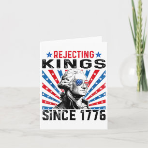 Tarjeta Rechazando Reyes Desde 1776 Distressed Usa Flag Vi
