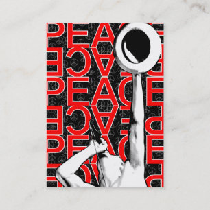 Tarjeta rechoncha de la "paz roja"