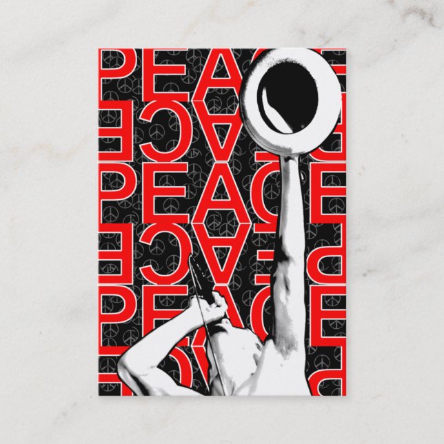 Tarjeta rechoncha de la "paz roja" (Anverso)