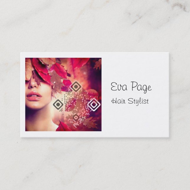 Tarjeta rechoncha del código del negocio QR, 3,5" (Anverso)