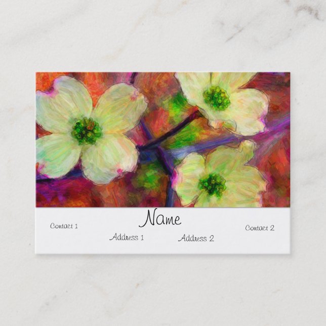 Tarjeta rechoncha del Dogwood (Anverso)