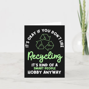 Tarjeta Reciclaje ecologista reciclador de tierra