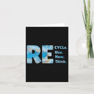 Tarjeta Reciclar reutilizar repensar crisis de repensar E 