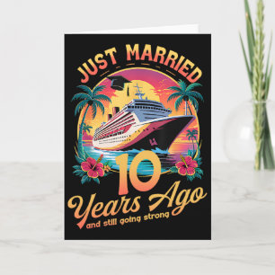 Tarjeta Recién casados hace 10 años Pareja romántica a jue